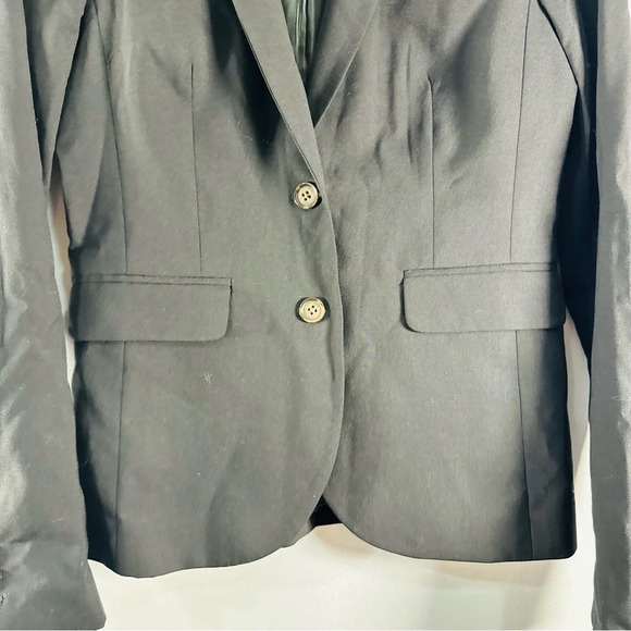 Banana Republic Two Button Black Classic Career Wool Blazer Size Women's 4 - Picture 2 of 8